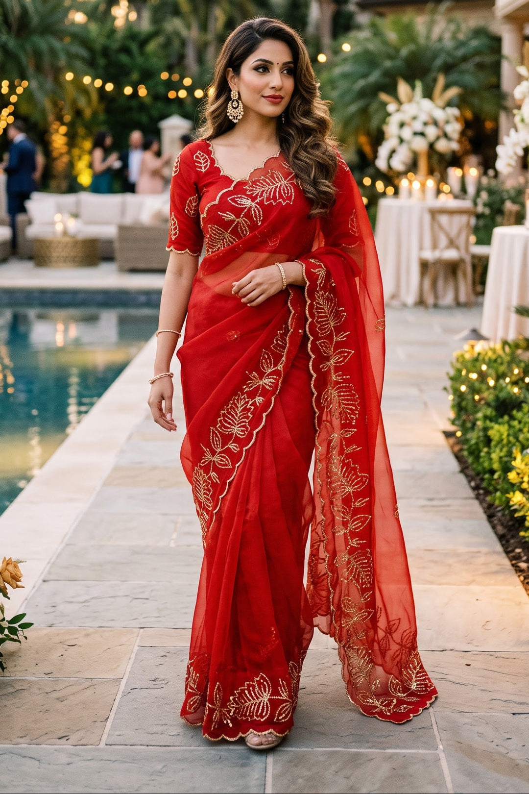 Slay in Sparkle Fandy Silk Saree with Cutdana Work