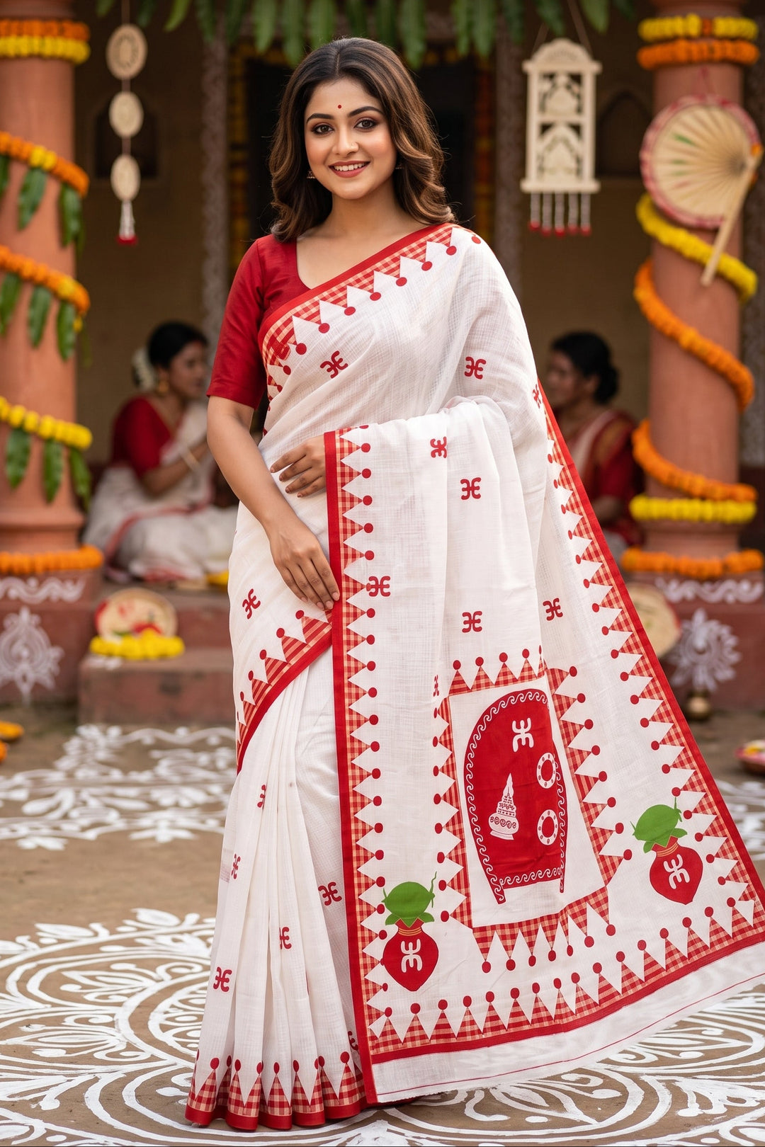 Shubhanjali Kota Applique Saree