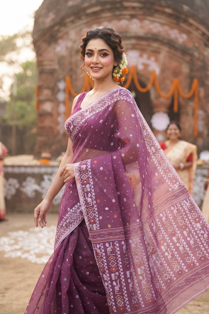Moonloom Bengal Jamdani Saree