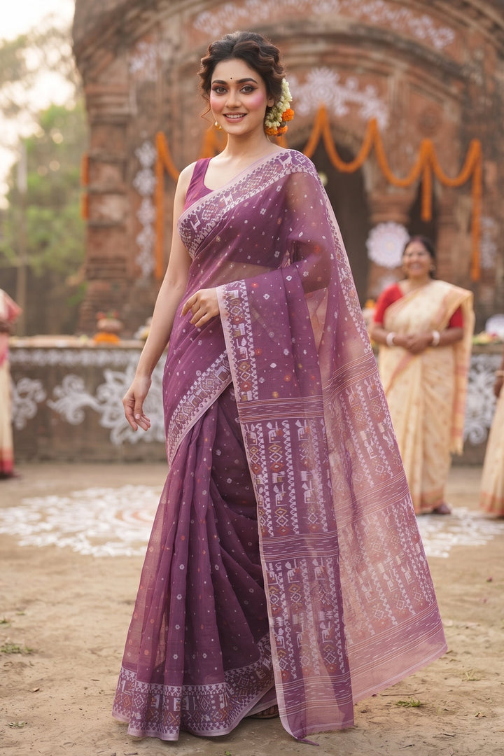 Moonloom Bengal Jamdani Saree