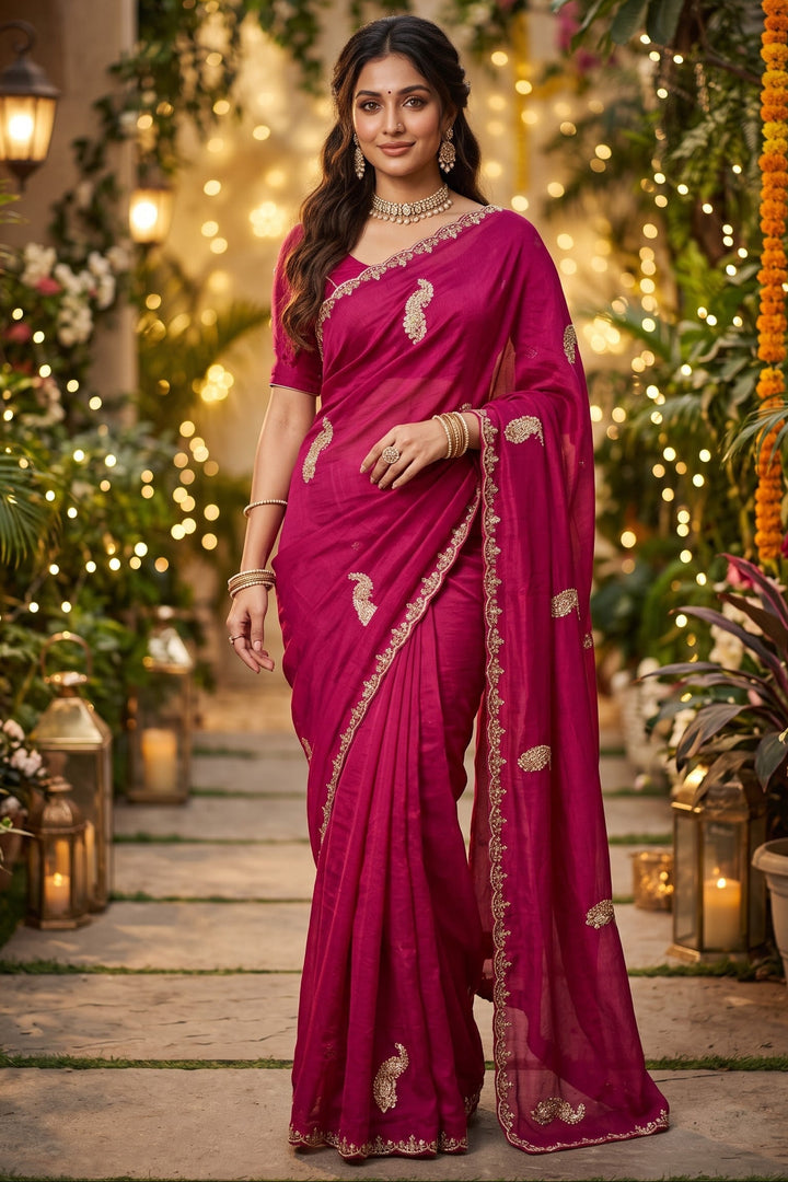 Elowen Glow  Rangoli Crush Silk Saree