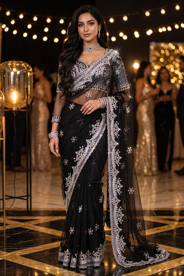 Afterglow Drape Net Saree