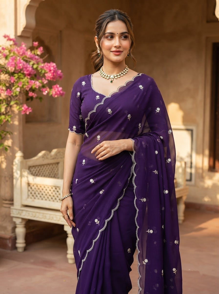 Aveline Grace - Georgette Saree