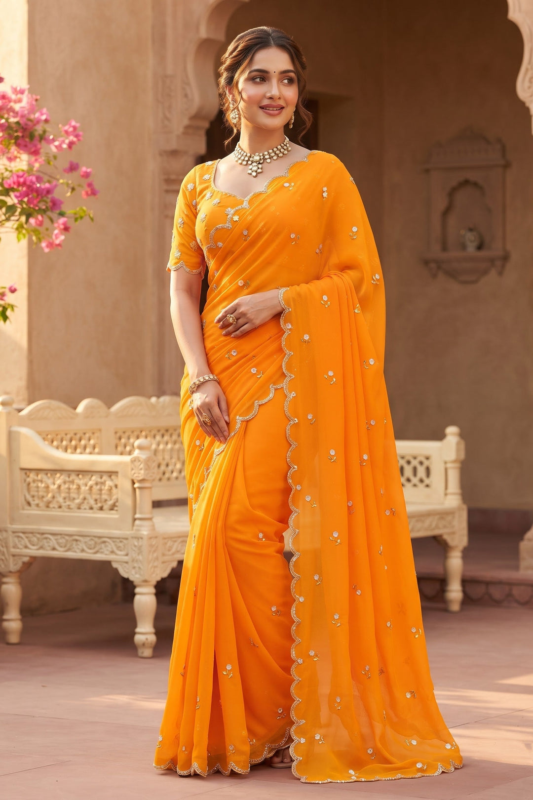 Aveline Grace - Georgette Saree