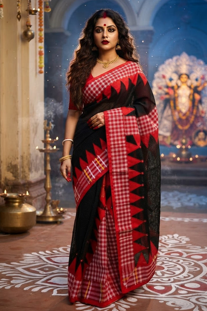 Lok Katha Nakshi Temple Saree