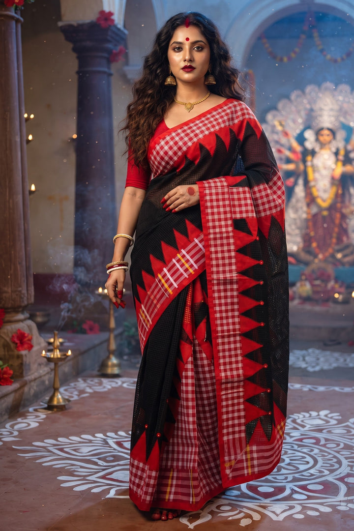 Lok Katha Nakshi Temple Saree