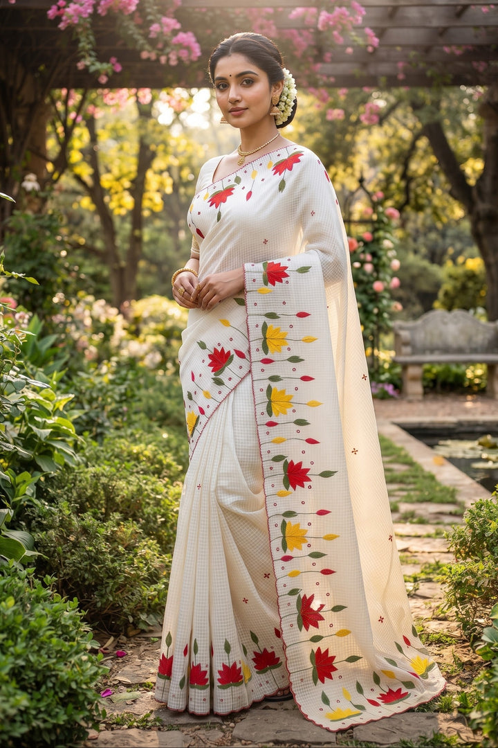 Padyo Pata Kota Applique Saree