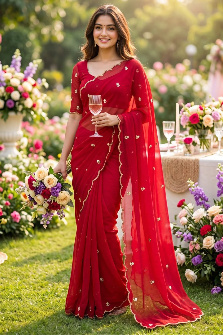 Glam Crush Rangoli Silk Saree