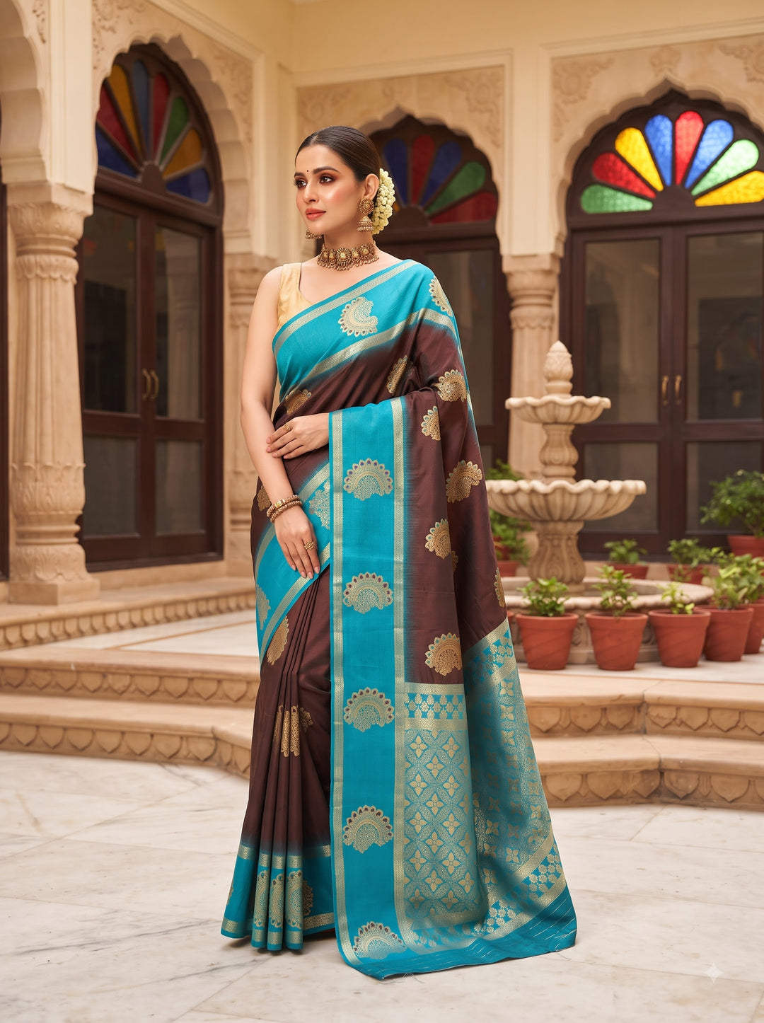 Vivienne Luxe Designer Banarasi Silk Saree
