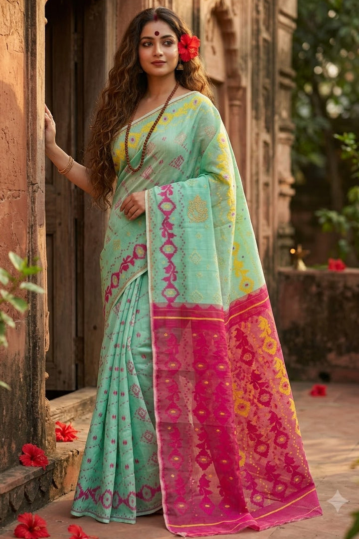 Balaka Premium Ganga Jamuna Jamdani Saree