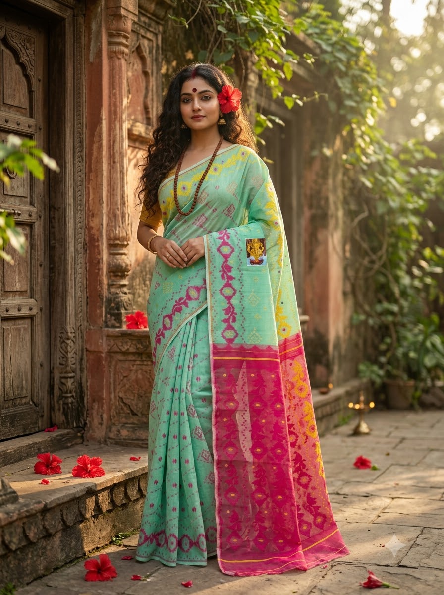 Balaka Premium Ganga Jamuna Jamdani Saree