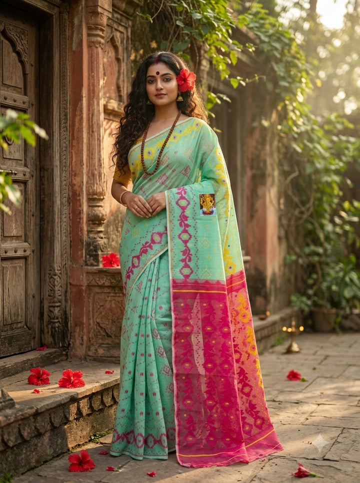 Balaka Premium Ganga Jamuna Jamdani Saree