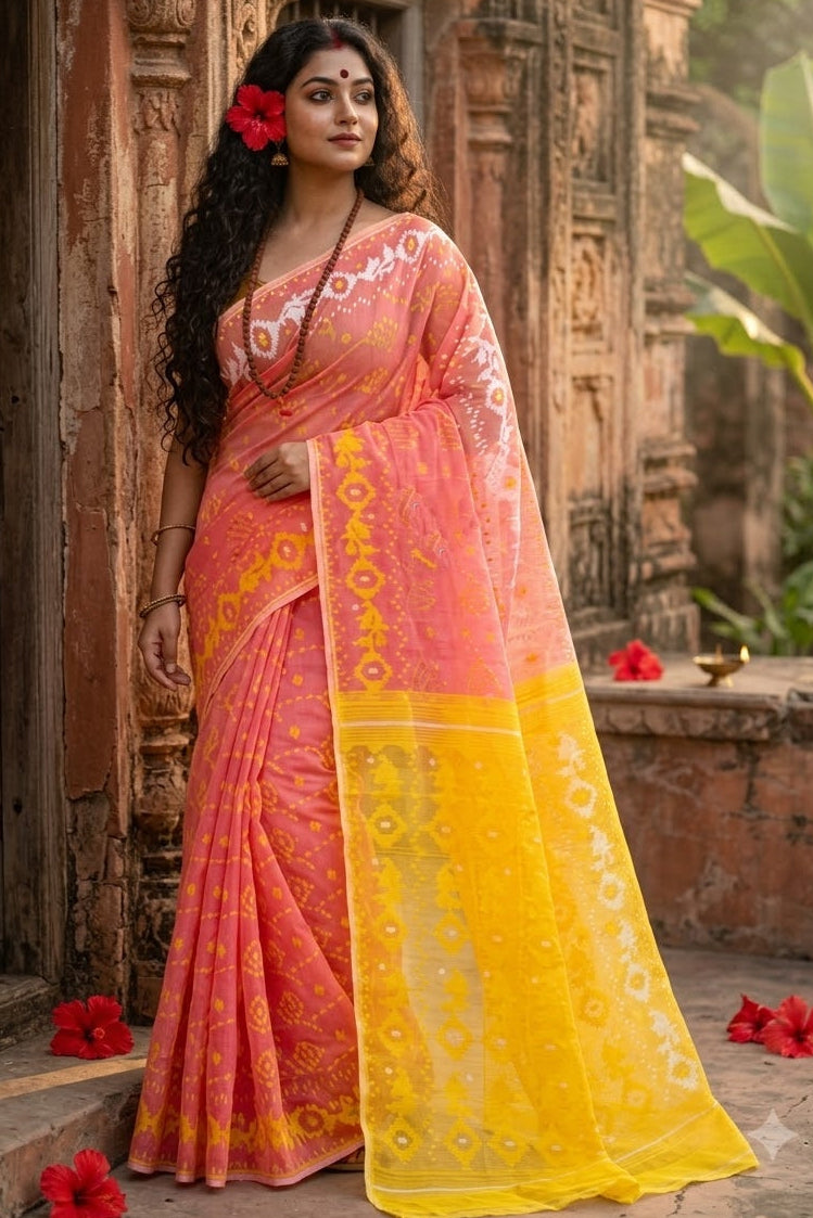 Balaka Premium Ganga Jamuna Jamdani Saree