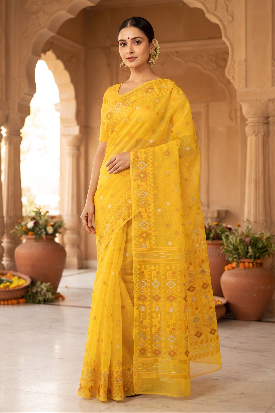 Moonloom Bengal Jamdani Saree