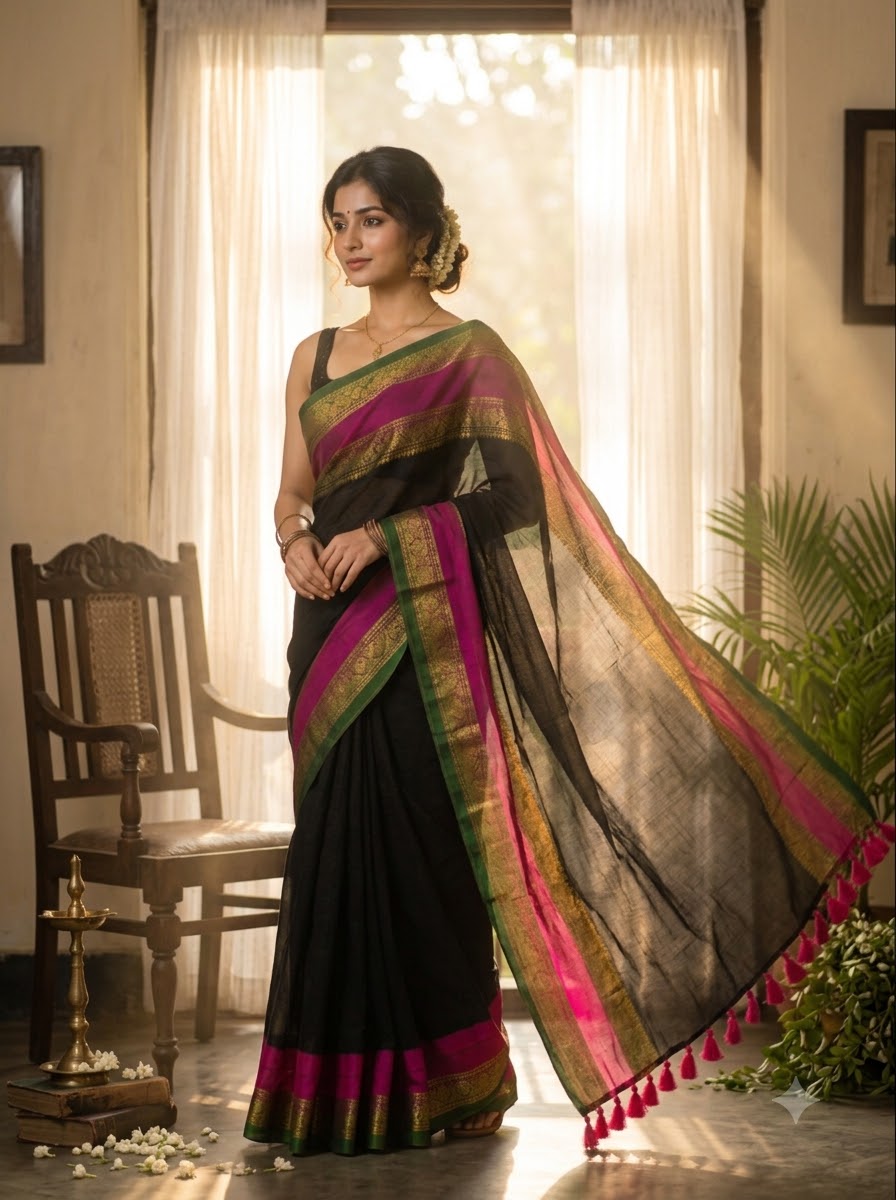 Anondini Mul Cotton Saree 🌸