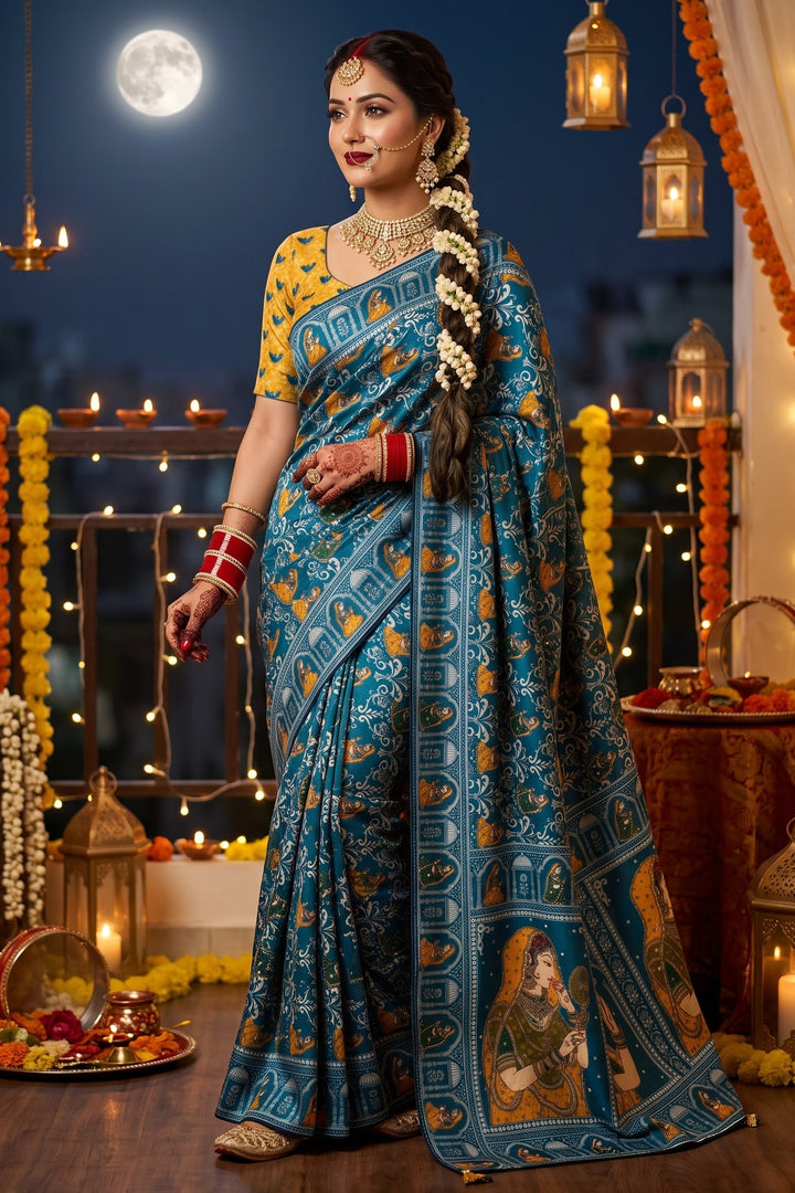 Love in Reflection - Chinnon Silk Mirrorwork Saree