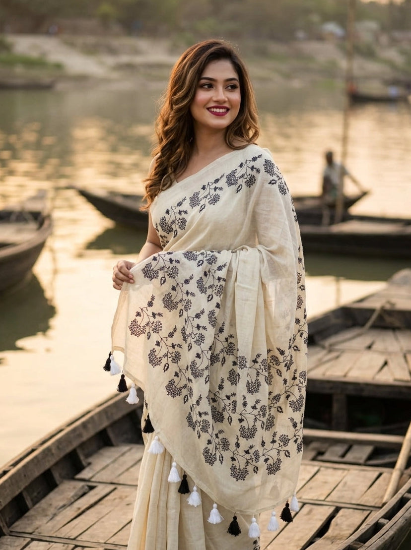 Bangarup (বঙ্গরূপ)– The Beauty of Bengal Embroidered Saree