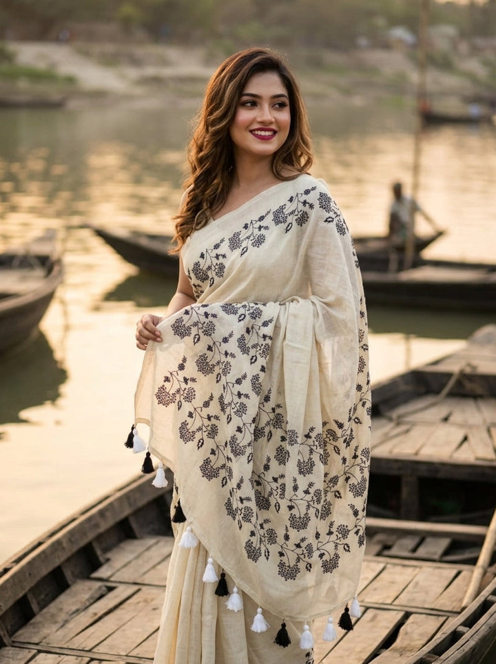 Bangarup (বঙ্গরূপ)– The Beauty of Bengal Embroidered Saree