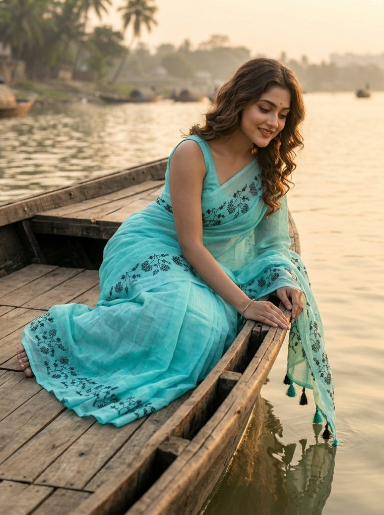 Bangarup (বঙ্গরূপ)– The Beauty of Bengal Embroidered Saree