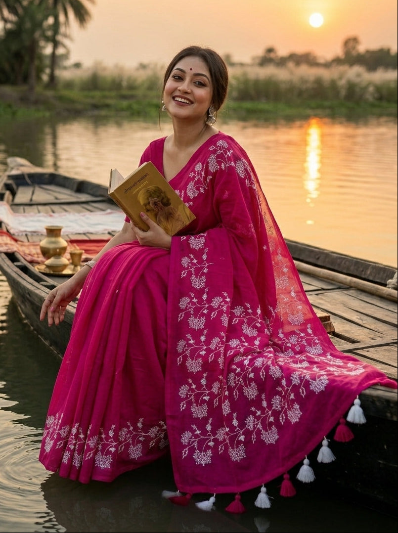 Bangarup (বঙ্গরূপ)– The Beauty of Bengal Embroidered Saree