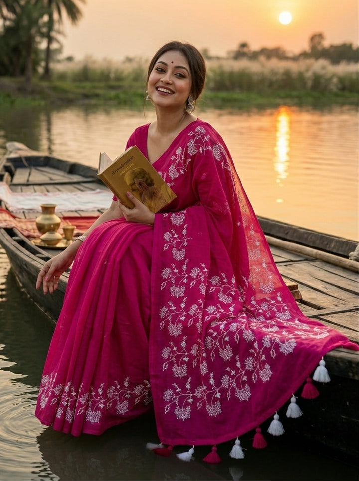 Bangarup (বঙ্গরূপ)– The Beauty of Bengal Embroidered Saree