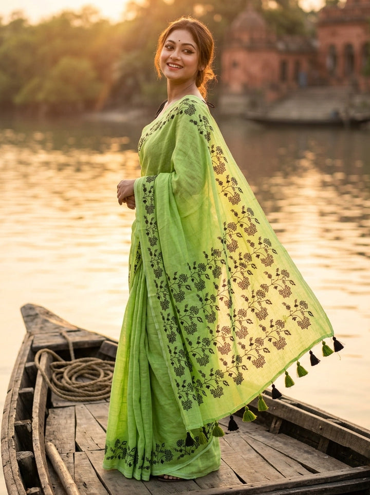 Bangarup (বঙ্গরূপ)– The Beauty of Bengal Embroidered Saree