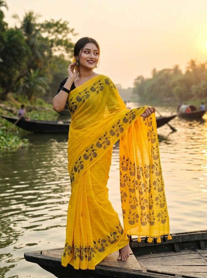 Bangarup (বঙ্গরূপ)– The Beauty of Bengal Embroidered Saree