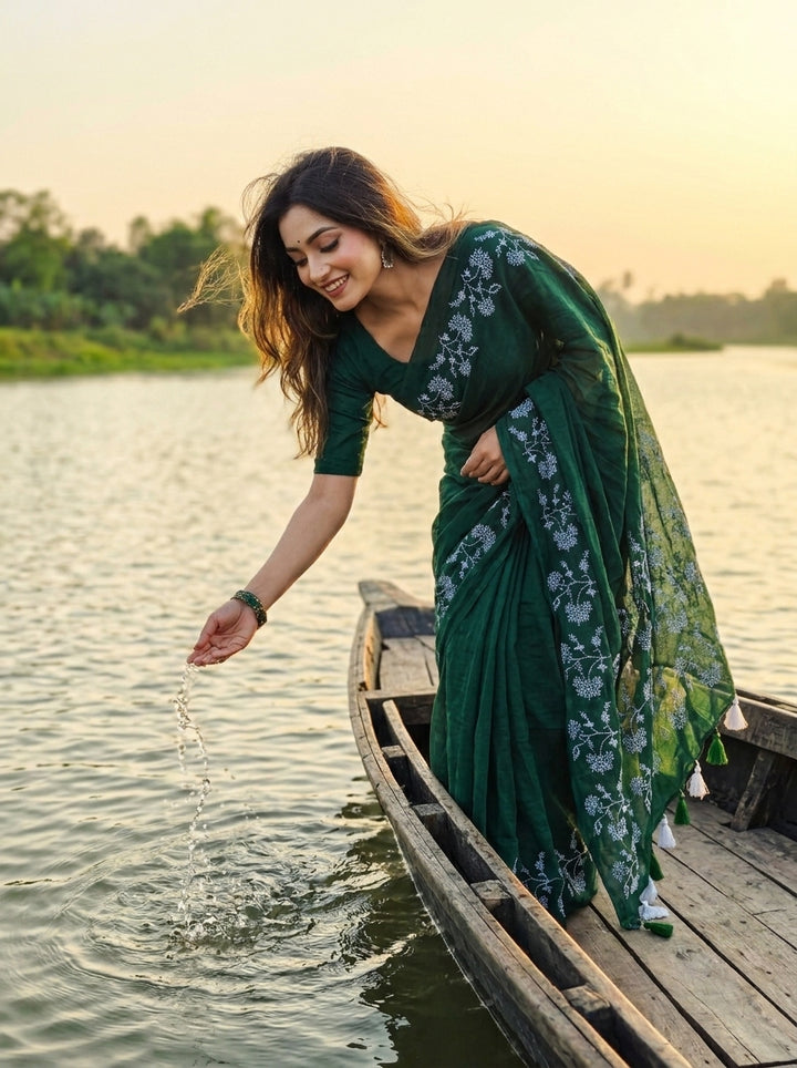 Bangarup (বঙ্গরূপ)– The Beauty of Bengal Embroidered Saree