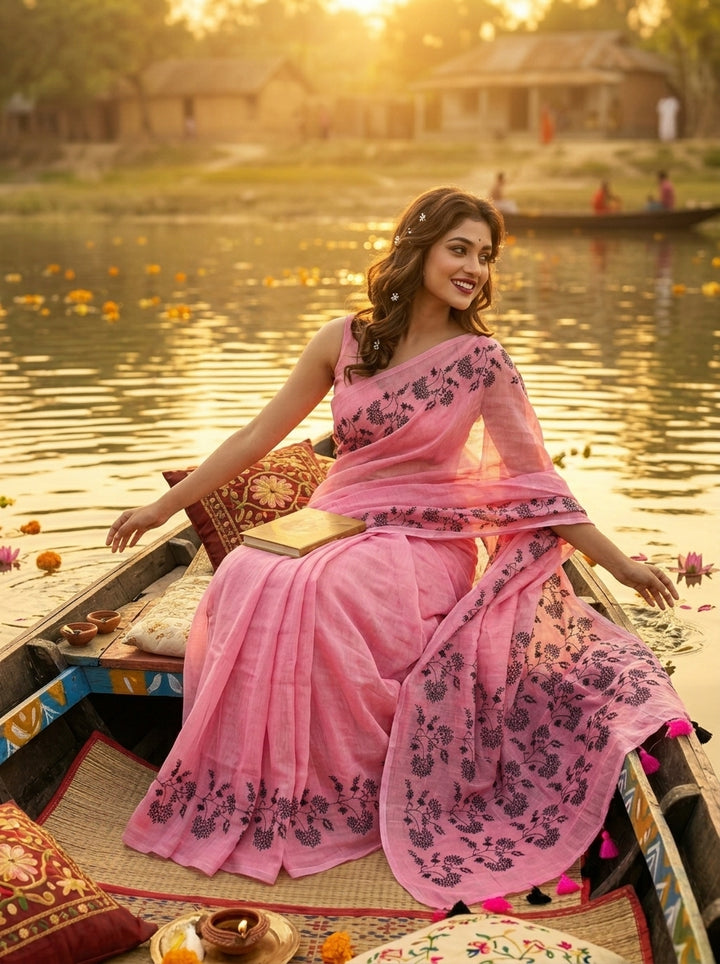 Bangarup (বঙ্গরূপ)– The Beauty of Bengal Embroidered Saree