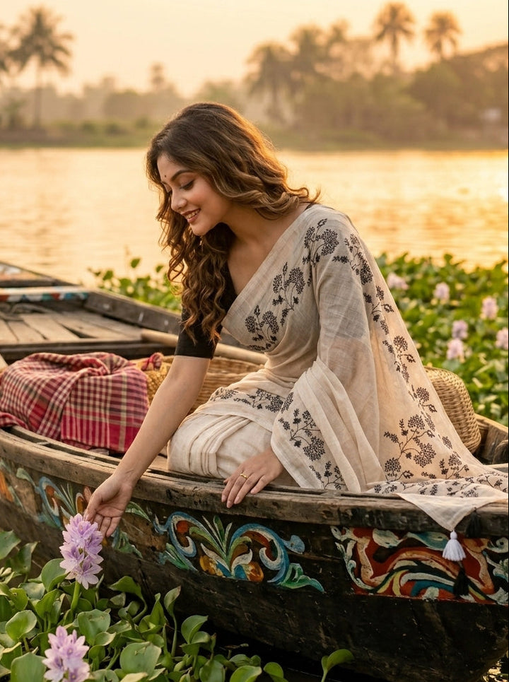 Bangarup (বঙ্গরূপ)– The Beauty of Bengal Embroidered Saree