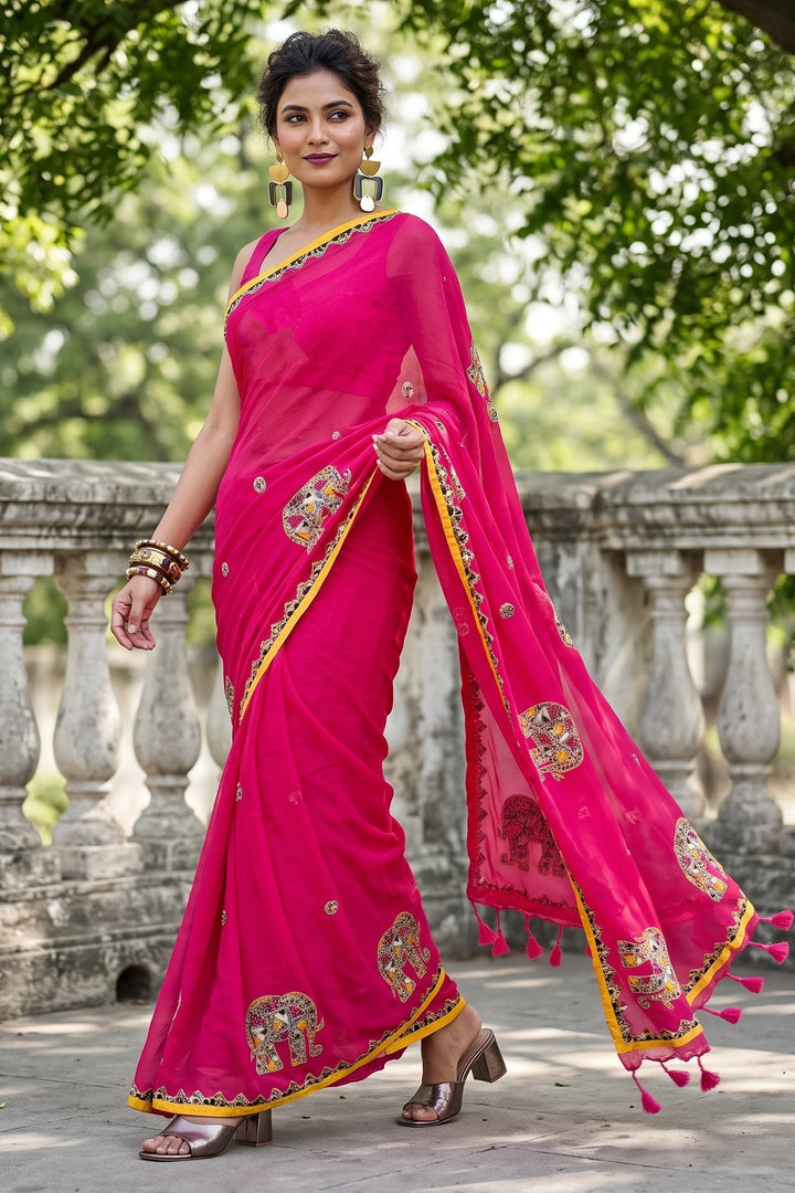 The Artisan Procession Mul Cotton Saree