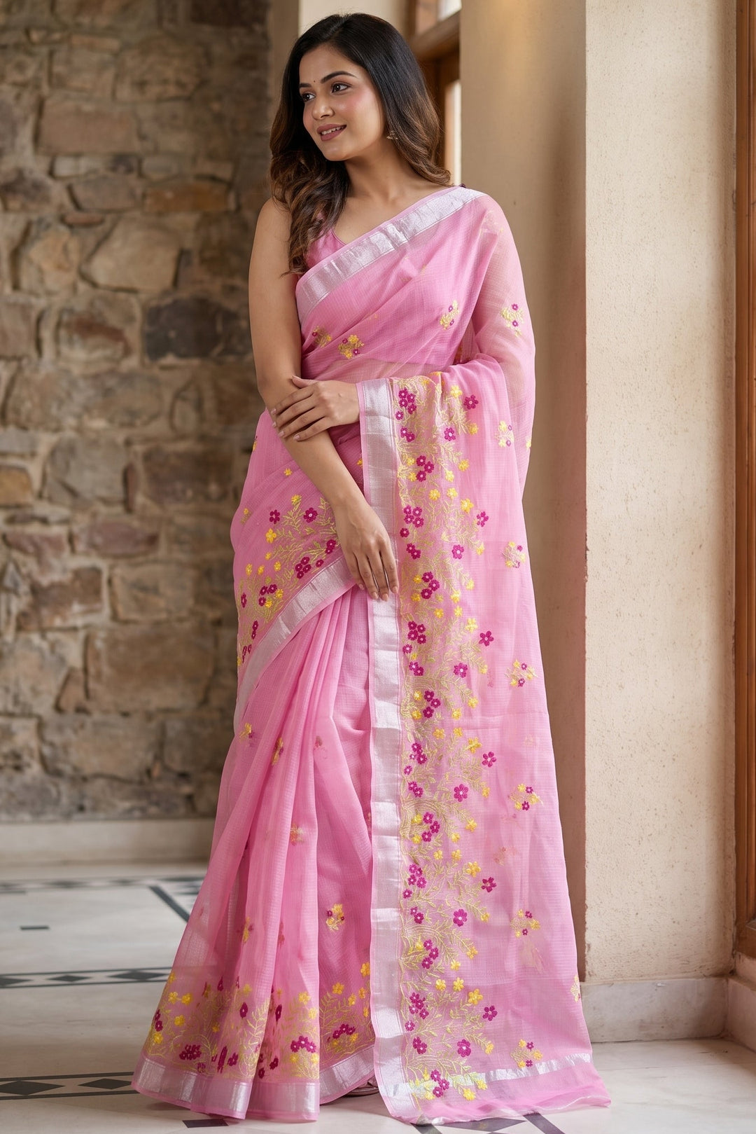 Whispers of Spring Kota Saree