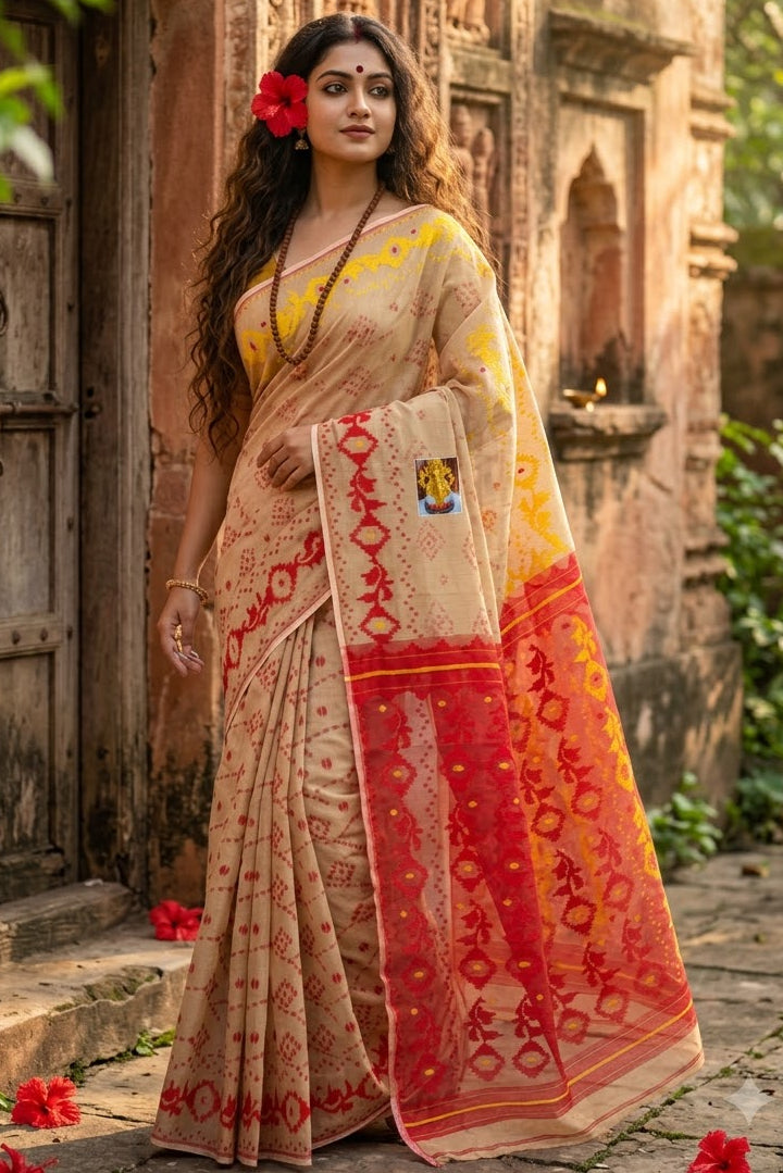 Balaka Premium Ganga Jamuna Jamdani Saree