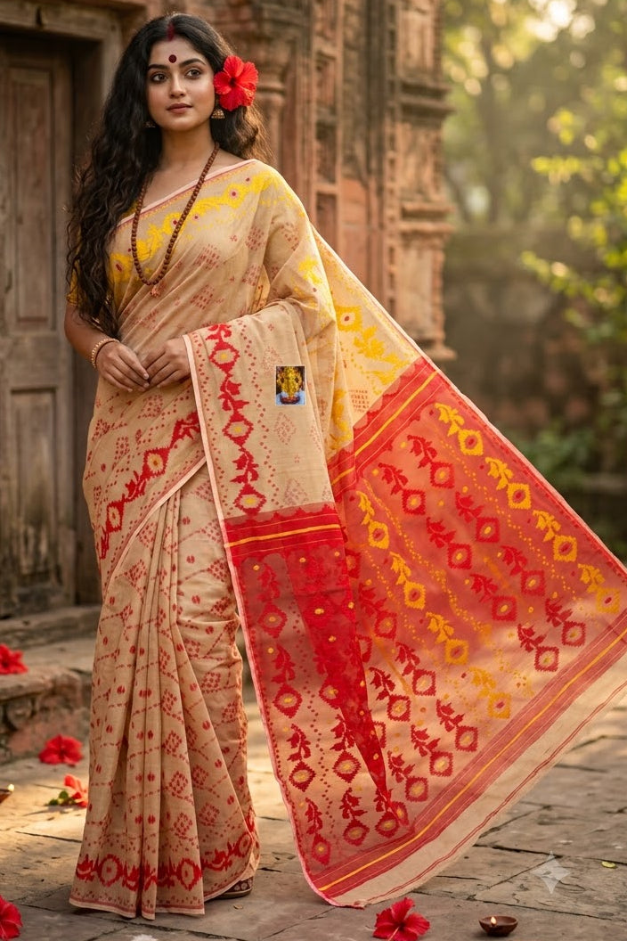 Balaka Premium Ganga Jamuna Jamdani Saree