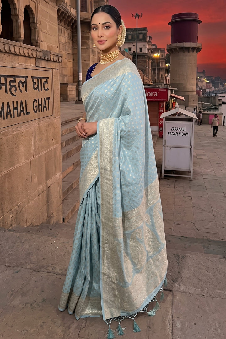 The Queen You Are Crepe Khaddi Silk Saree