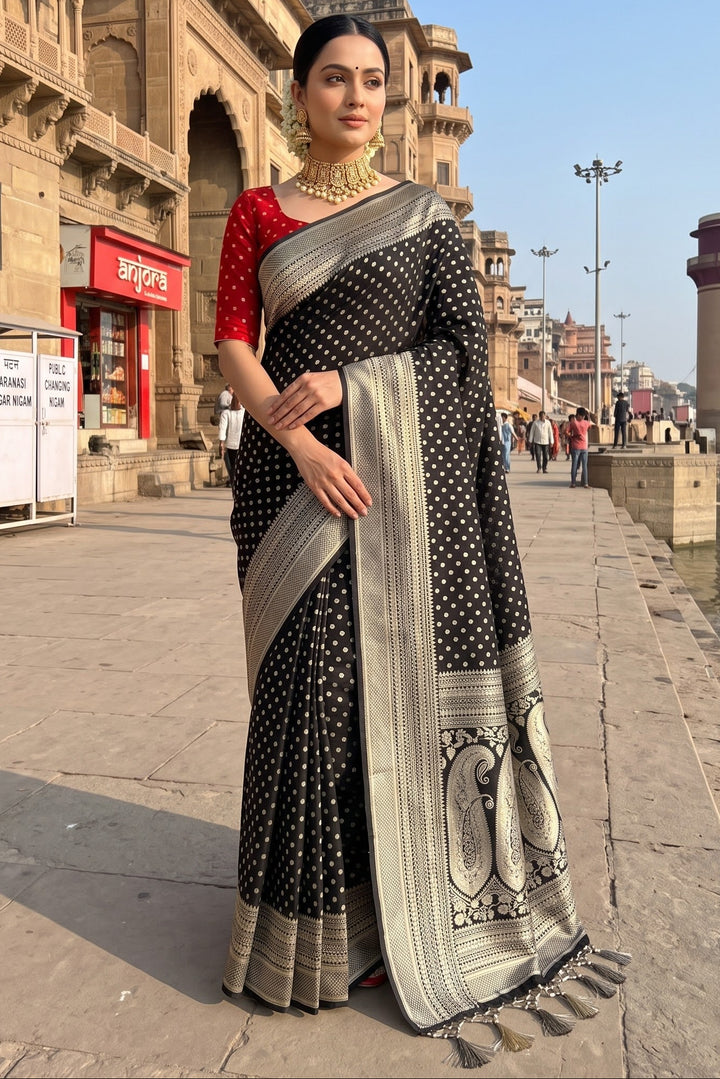 The Queen You Are Crepe Khaddi Silk Saree