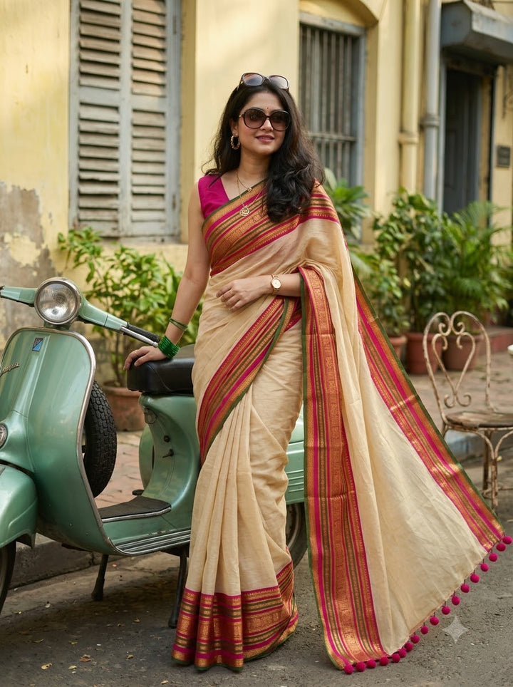 Drape Darling Mul Cotton Saree  🌸