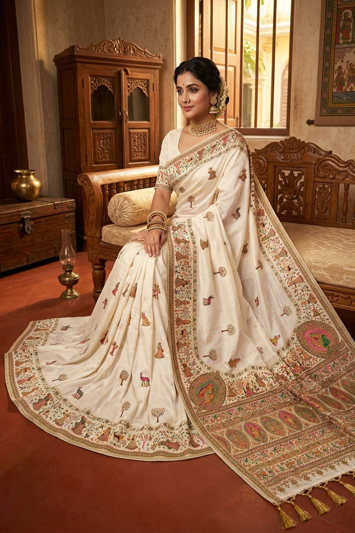 Her Essence Designer Pashmina Silk Saree
