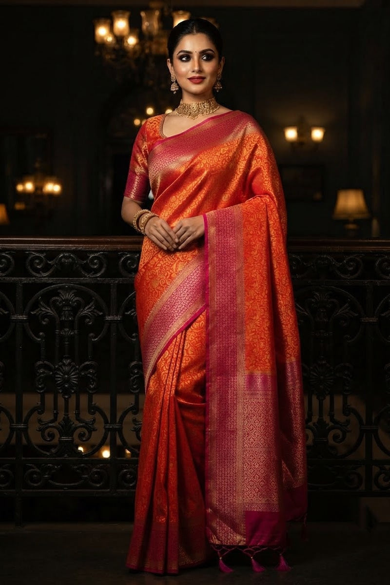The Throne You Deserve Crepe Khaddi Silk Saree