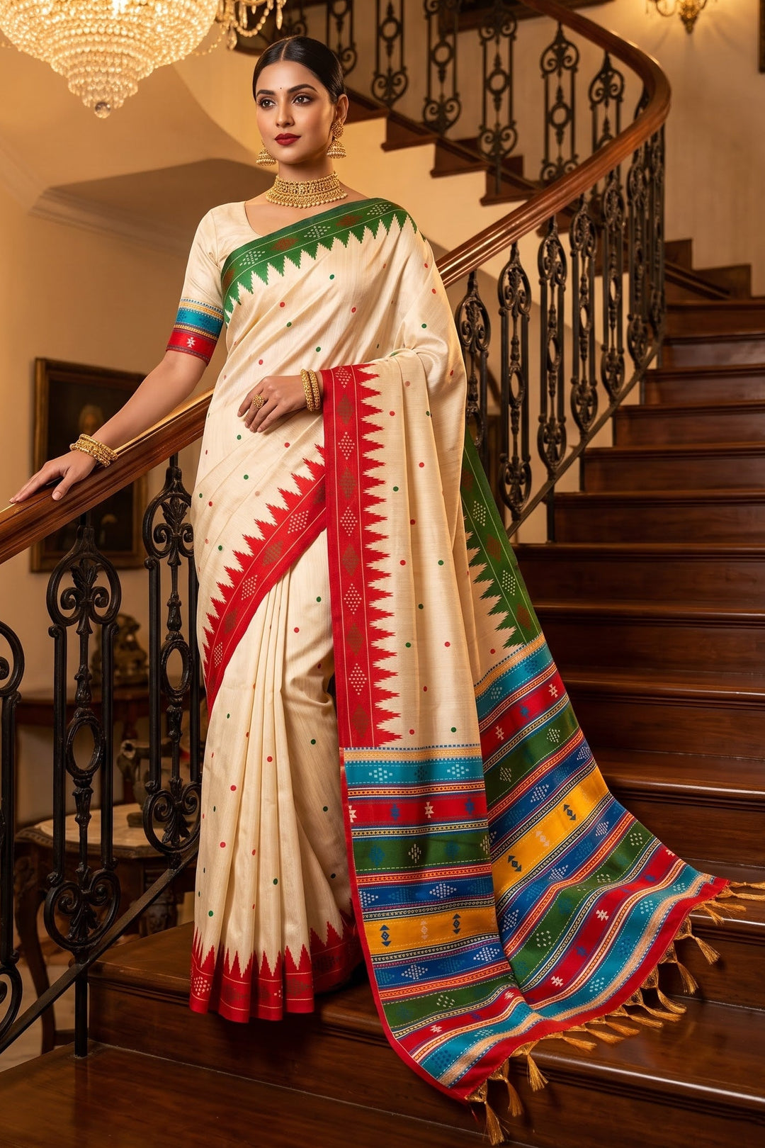 Satrangi Rang-Premium (Semi) Assam Silk Saree