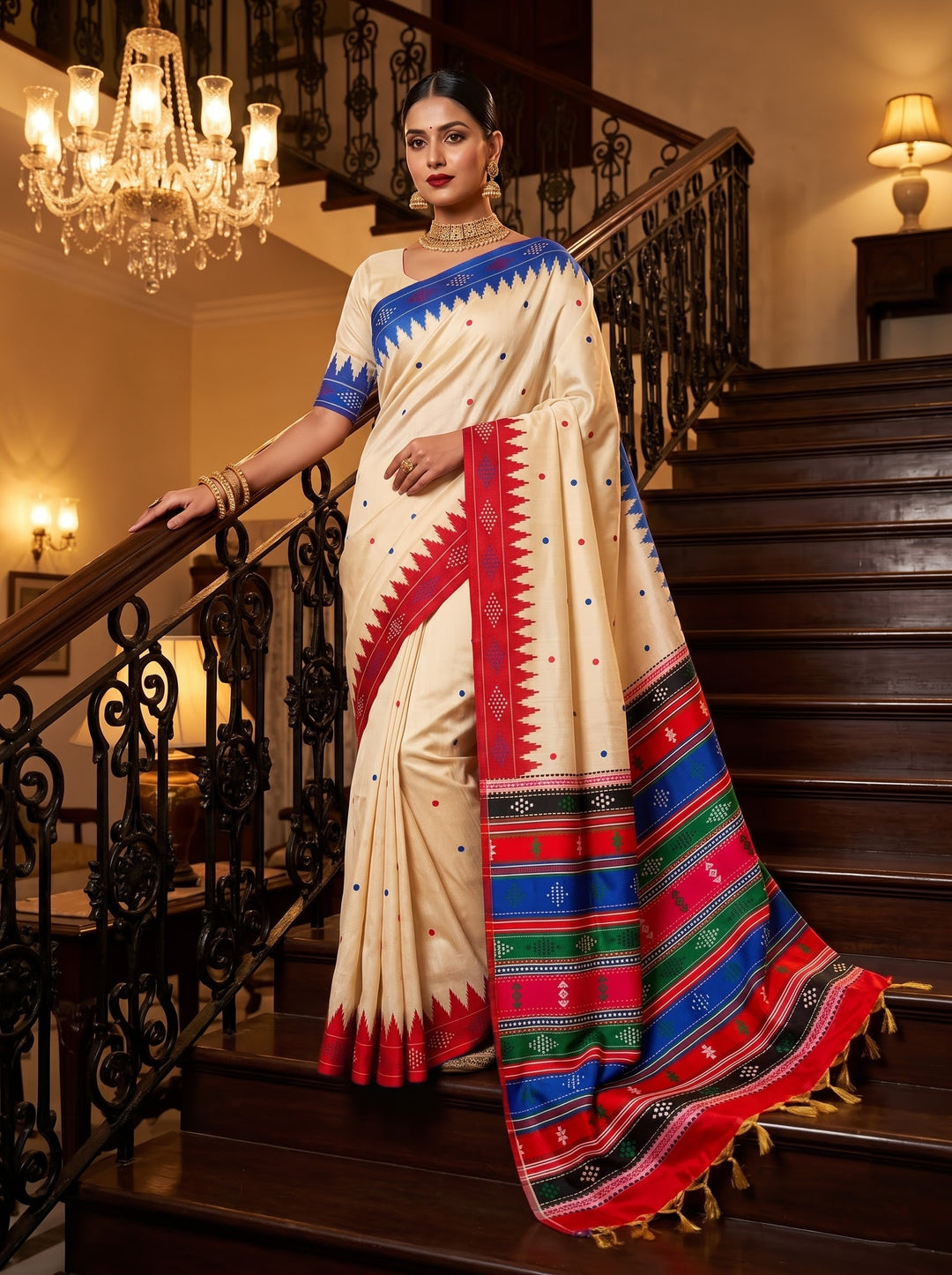 Satrangi Rang-Premium (Semi) Assam Silk Saree