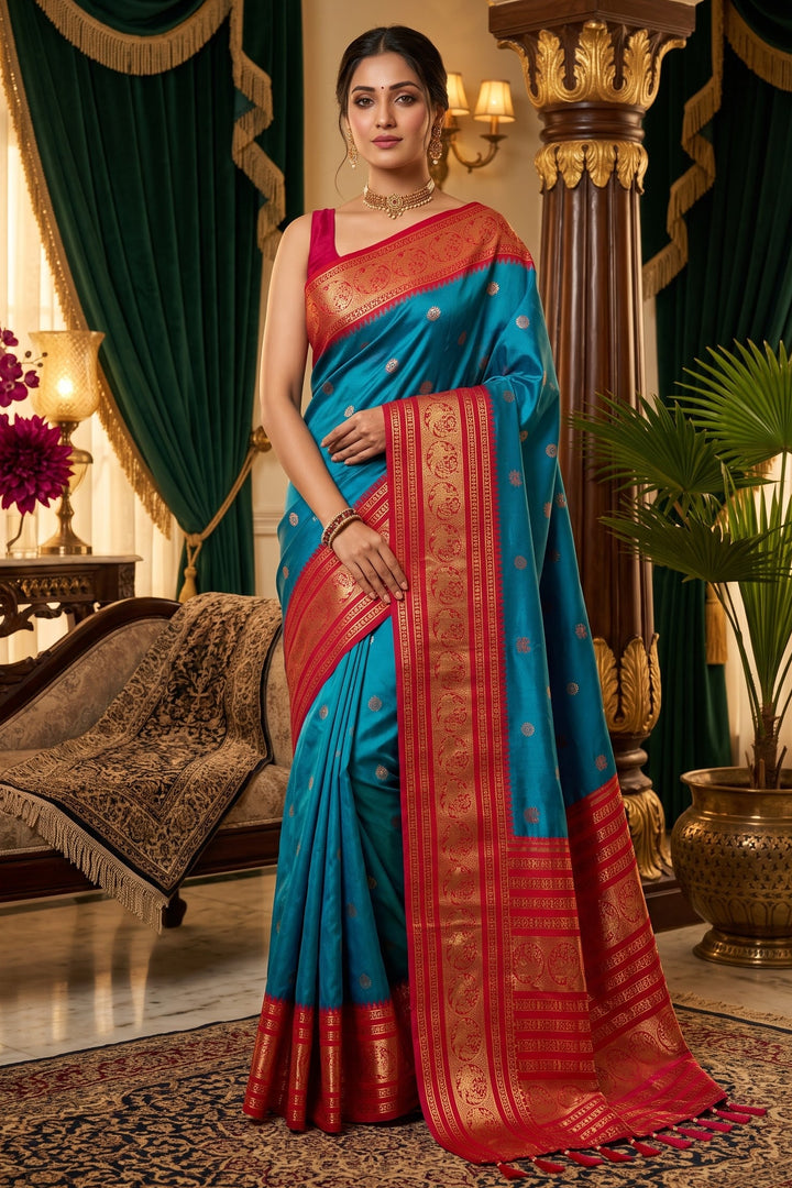 A Tale of Two Tones Fancy Silk Saree