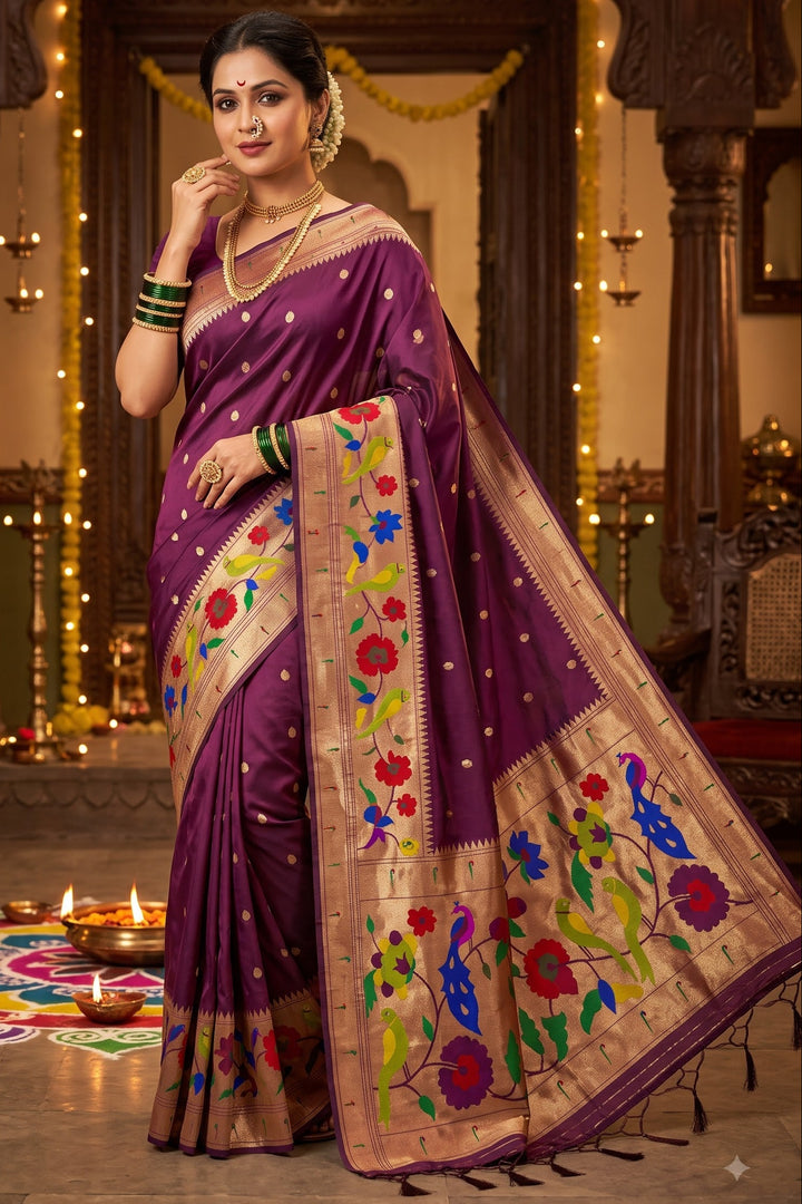 Shahi Kanjivaram Paithani Silk Saree