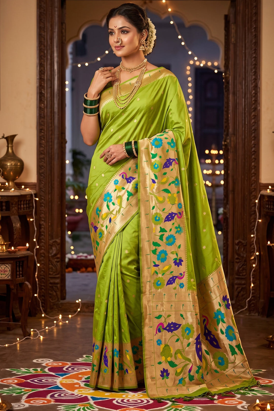 Shahi Kanjivaram Paithani Silk Saree