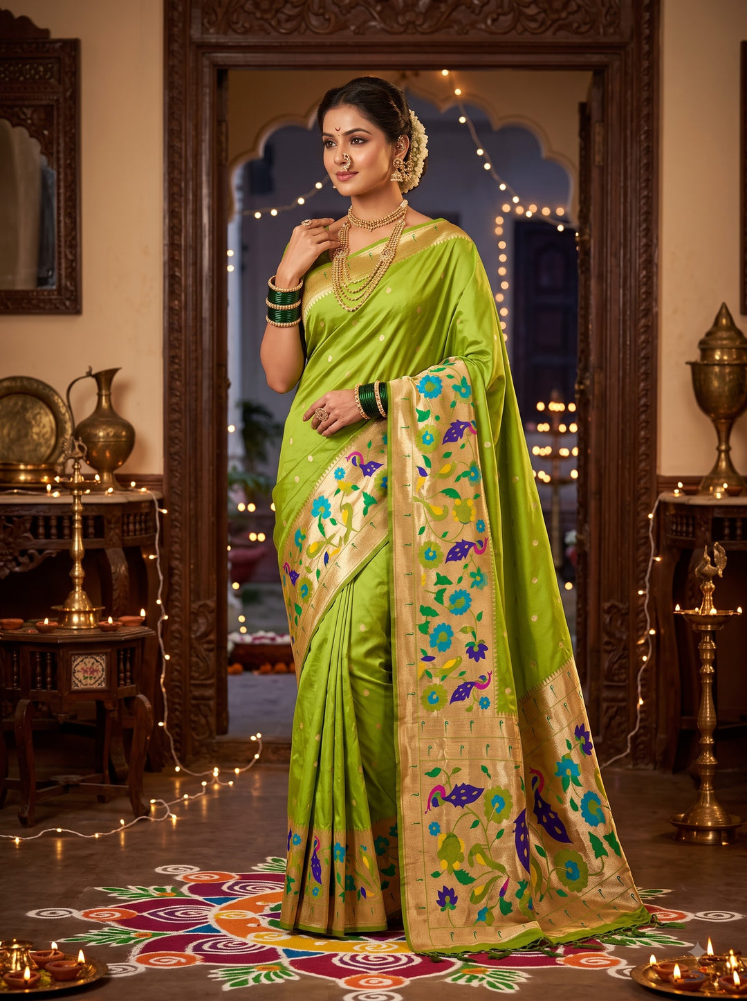 Shahi Kanjivaram Paithani Silk Saree