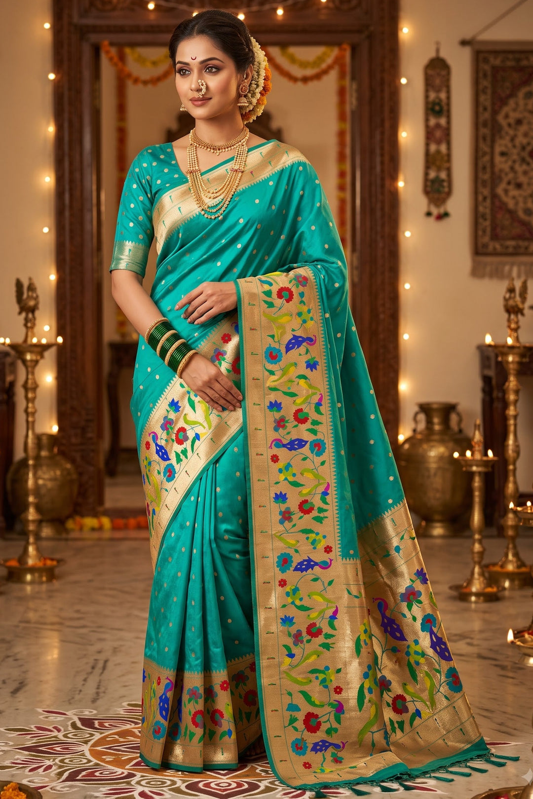Shahi Kanjivaram Paithani Silk Saree