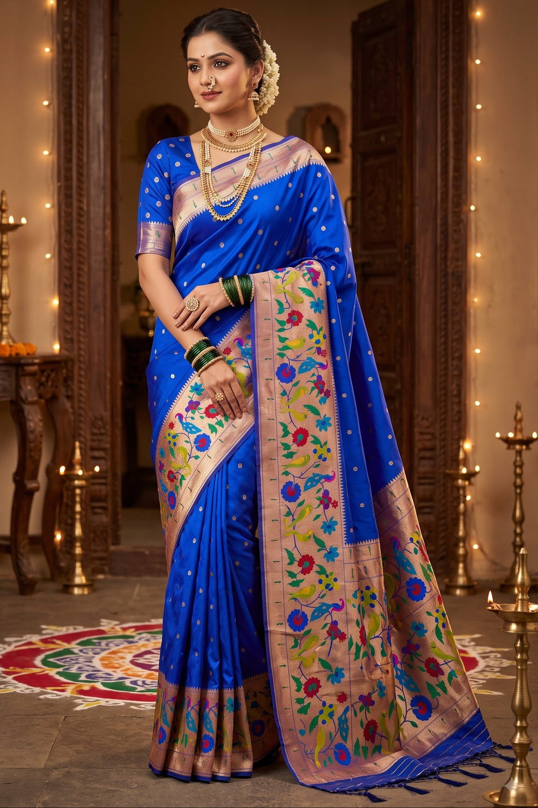 Shahi Kanjivaram Paithani Silk Saree