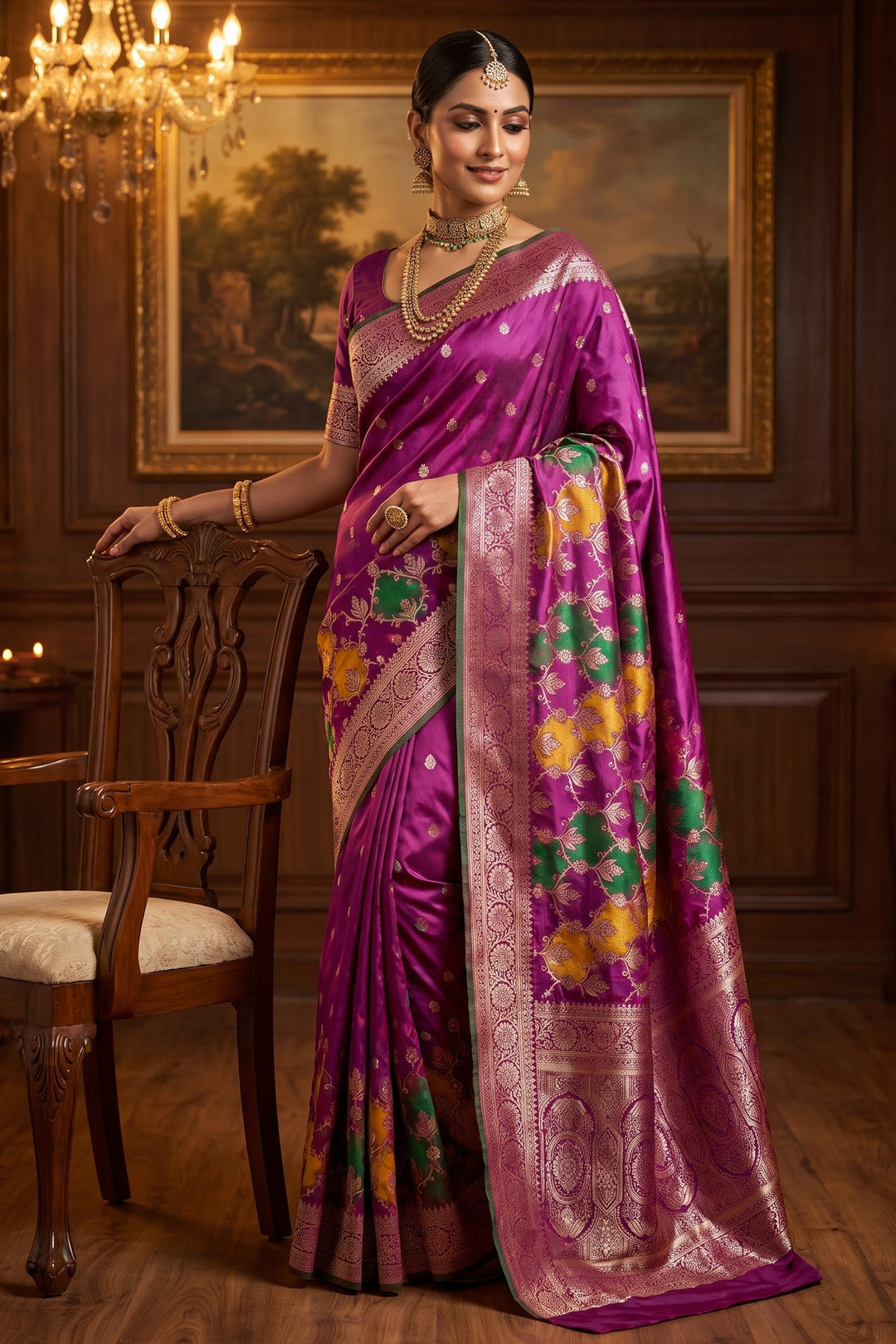 House of Grace Katan Silk Saree