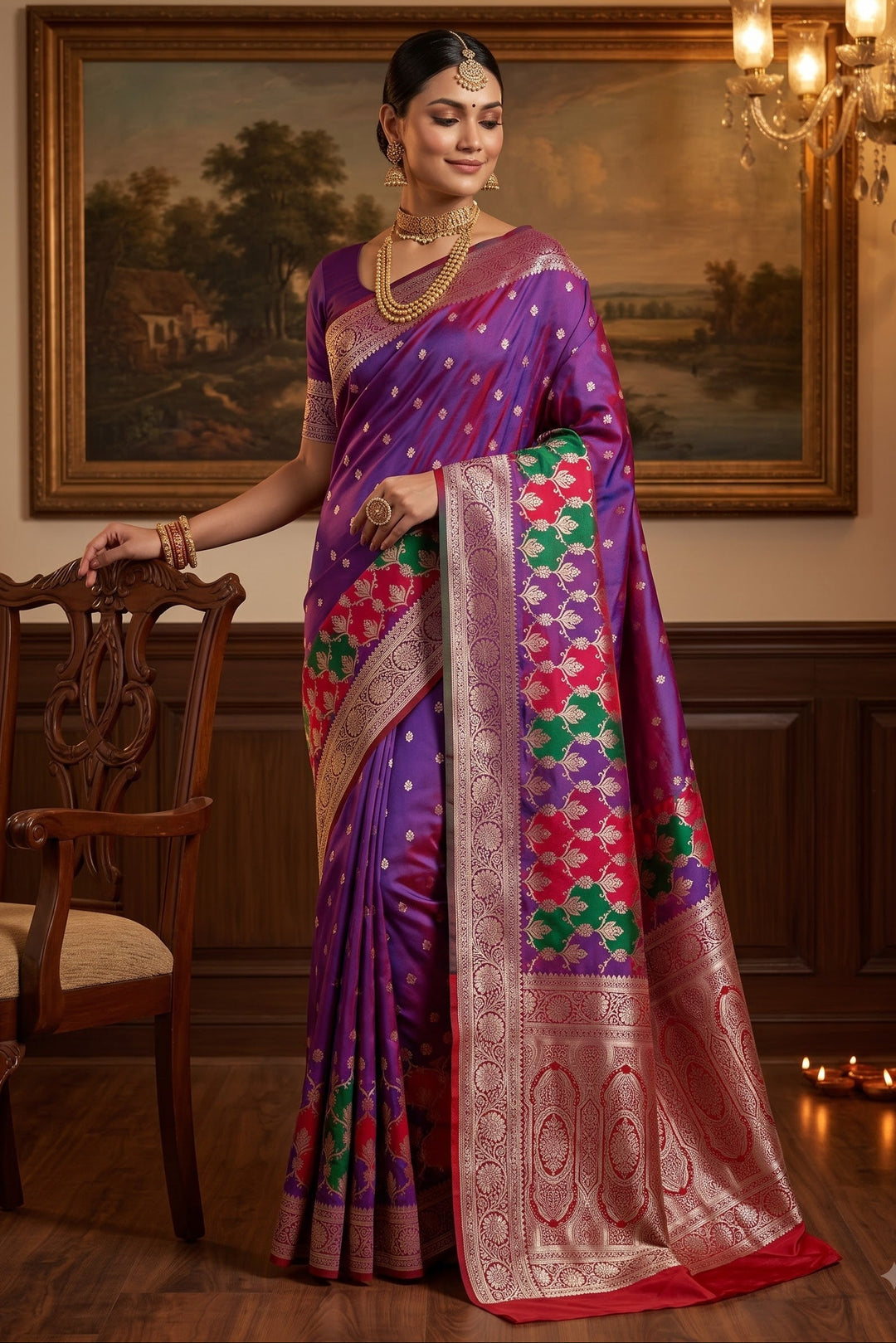 House of Grace Katan Silk Saree