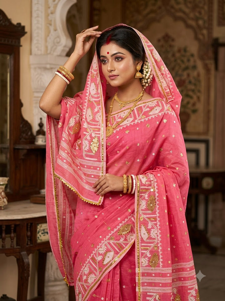 Sonar Alo  Katdana Jamdani Saree